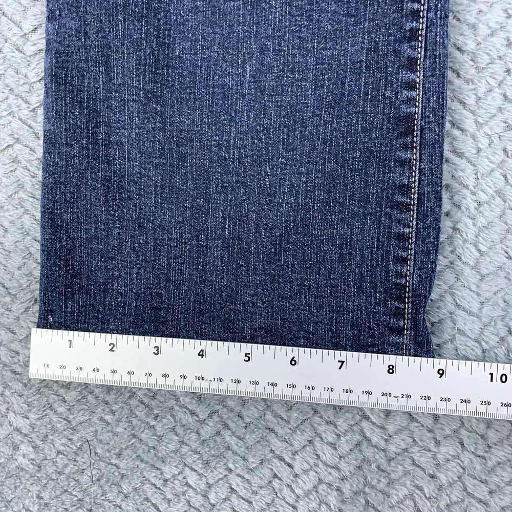 NYDJ Jeans Women's Size 10 Dark Blue Bootcut Lift Tuck USA Made Stretch 30x32 - Picture 12 of 16